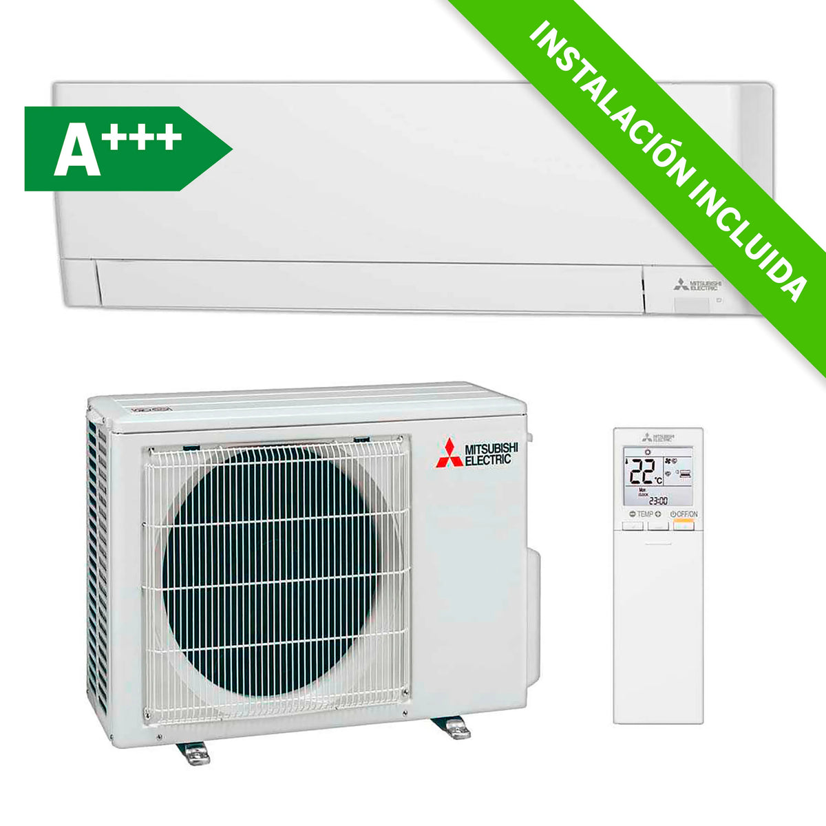 AA 1X1 MITSUBISHI ELECTRIC MSZ-AY25VGK A+++ Wifi 2150 fg Instalación básica incluida