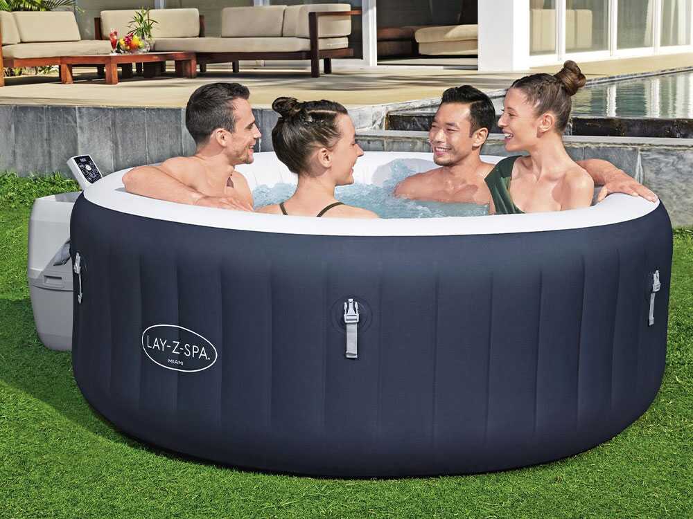 Bestway Lay-Z-Spa Miami AirJet 6001C - Ø180x66 cm - Piscina hidromasaje spa para 3-4 Personas