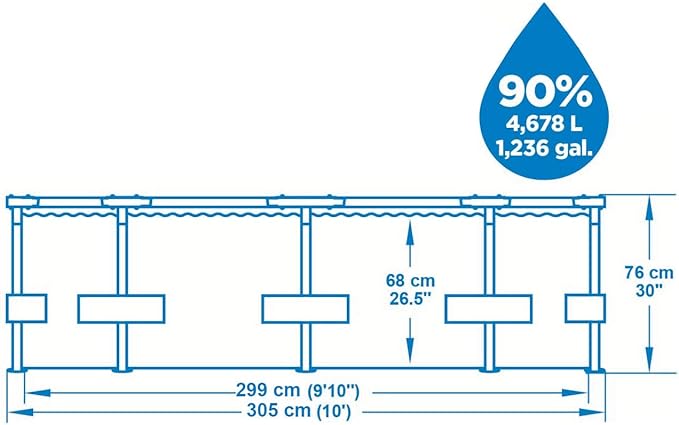 Bestway Steel Pro MAX™ 10' x 30"/3.05m x 76cm Pool Set