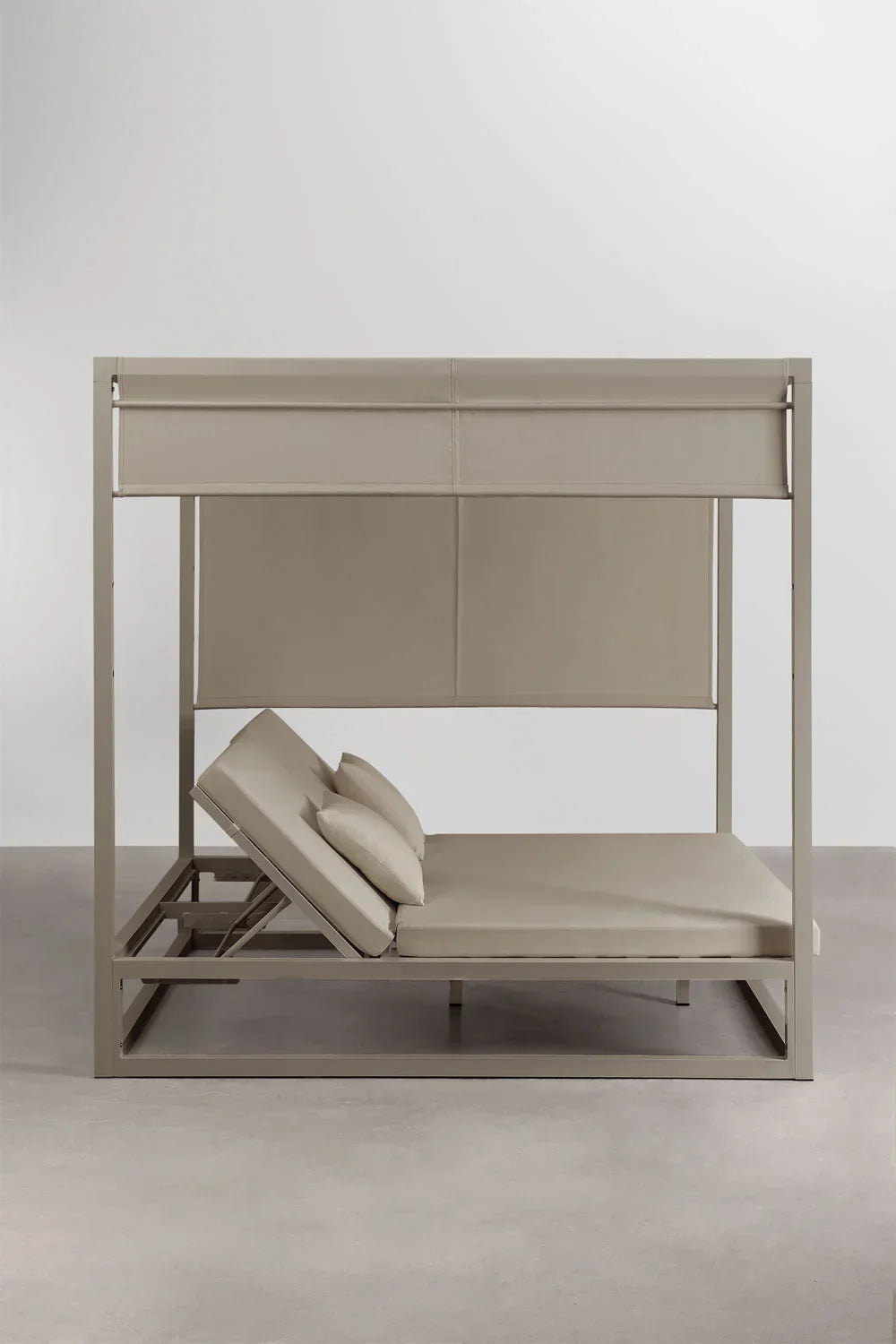 Cama balinesa reclinable en aluminio y tela Nasau