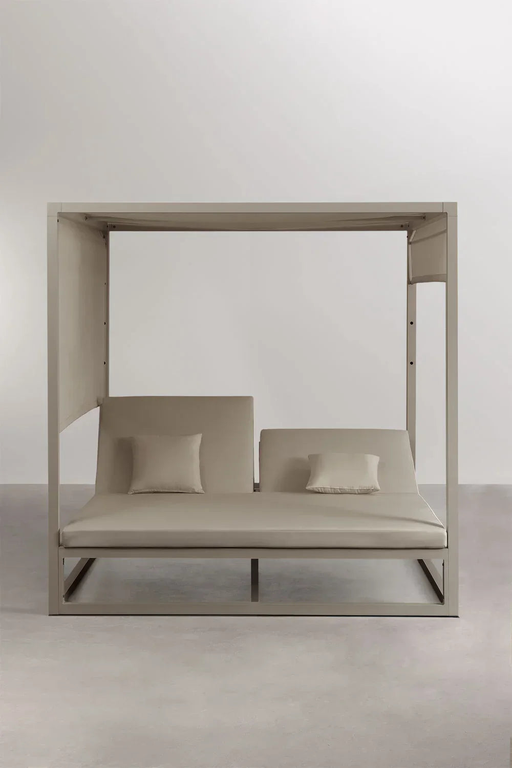 Cama balinesa reclinable en aluminio y tela Nasau