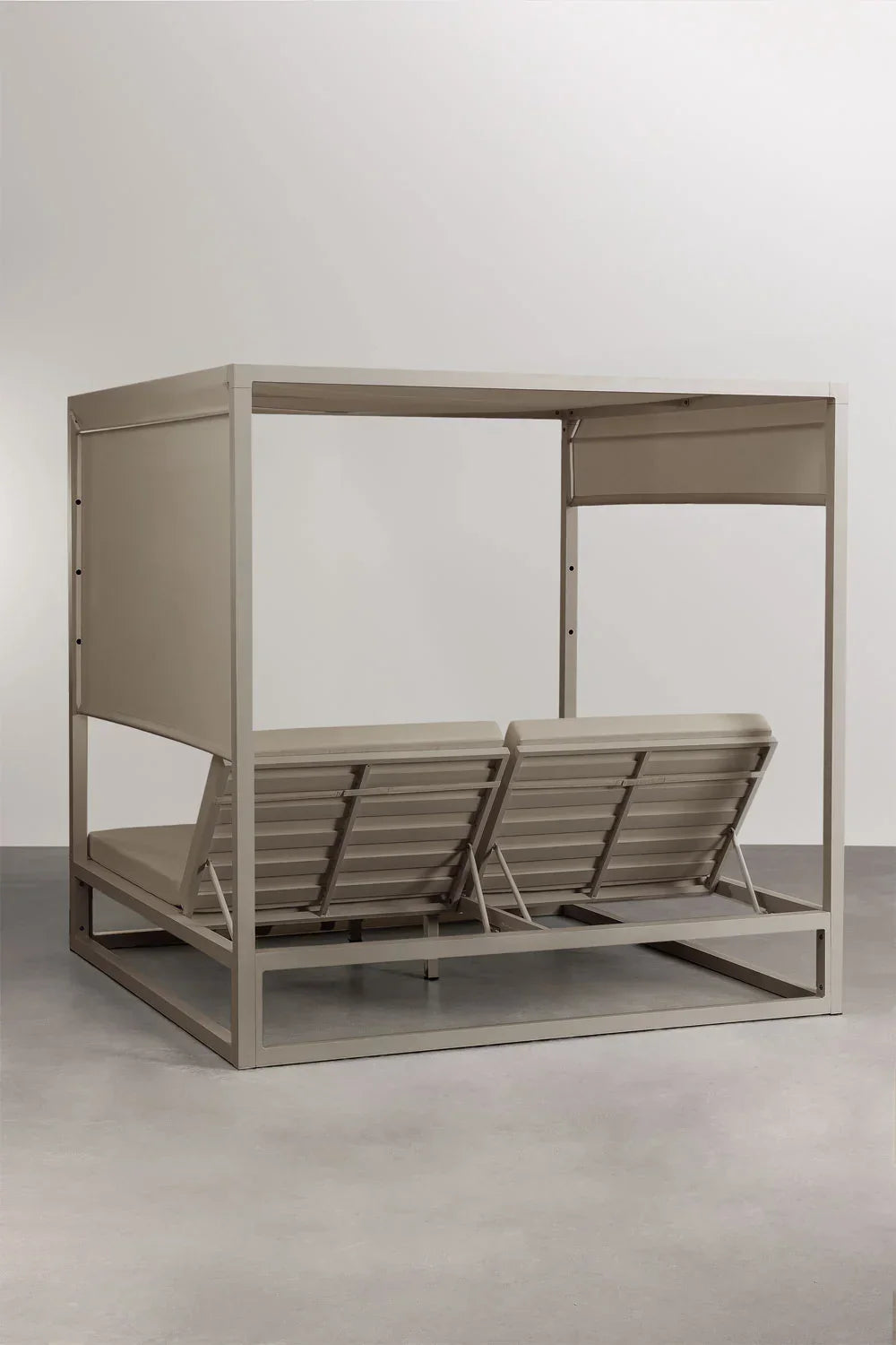 Cama balinesa reclinable en aluminio y tela Nasau