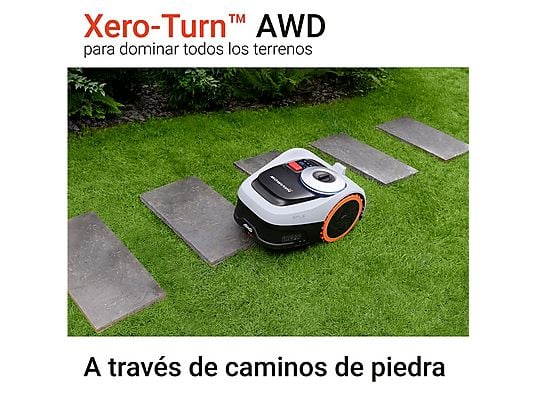 Cortacésped - Navimow i206E AWD, Xero‑Turn™, 600 m², Cámara RGB, IP66, Seguimiento GPS, Altura de corte 2-6 cm, Gris