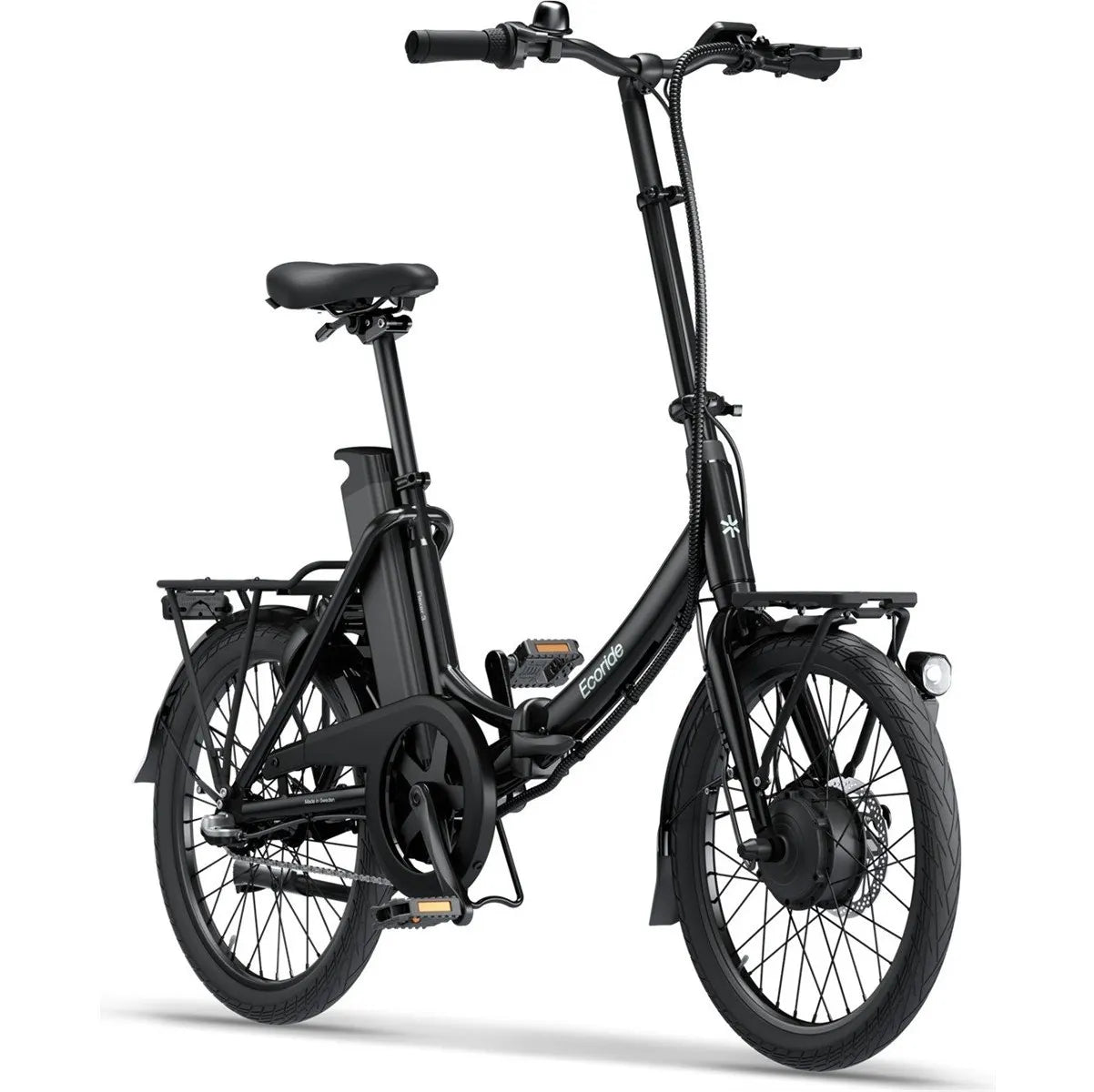 Elcykel Ecoride Flexer 3 Framhjulsmotor Fotbroms Black