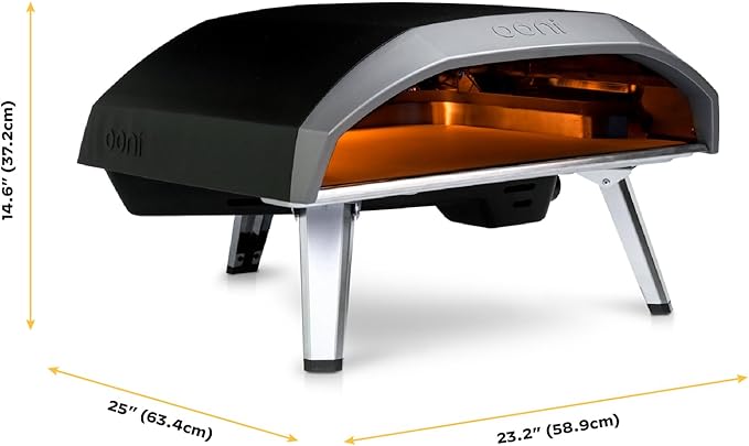 Horno Portátil para Pizza de Exterior Ooni Koda 16 a Gas (37 mBar) - Pizzas en 60 Segundos a Alta Temperatura