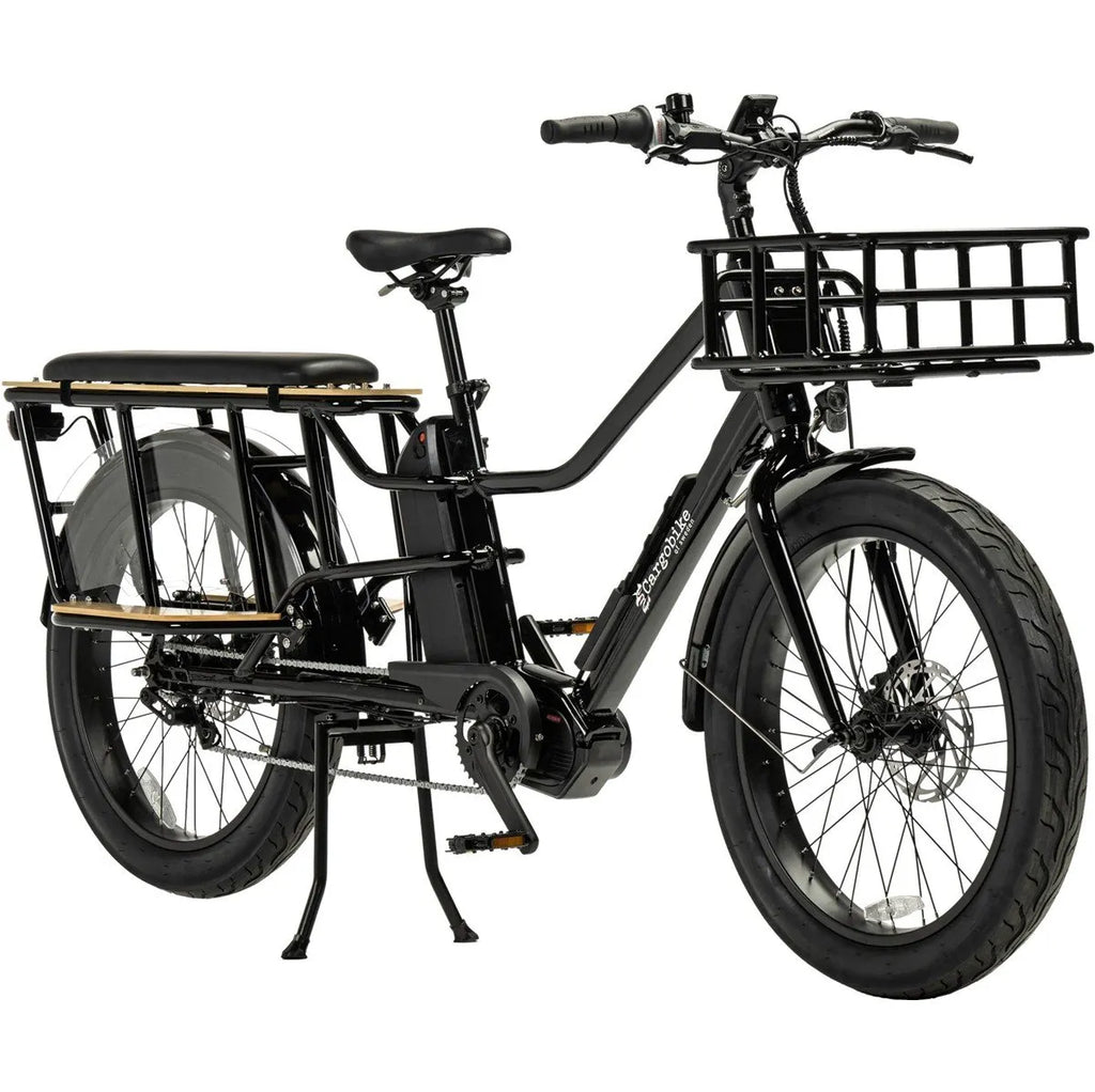 Lastcykel el Cargobike Longtail Varia Svart