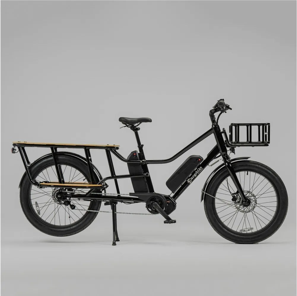 Lastcykel el Cargobike Longtail Varia Svart
