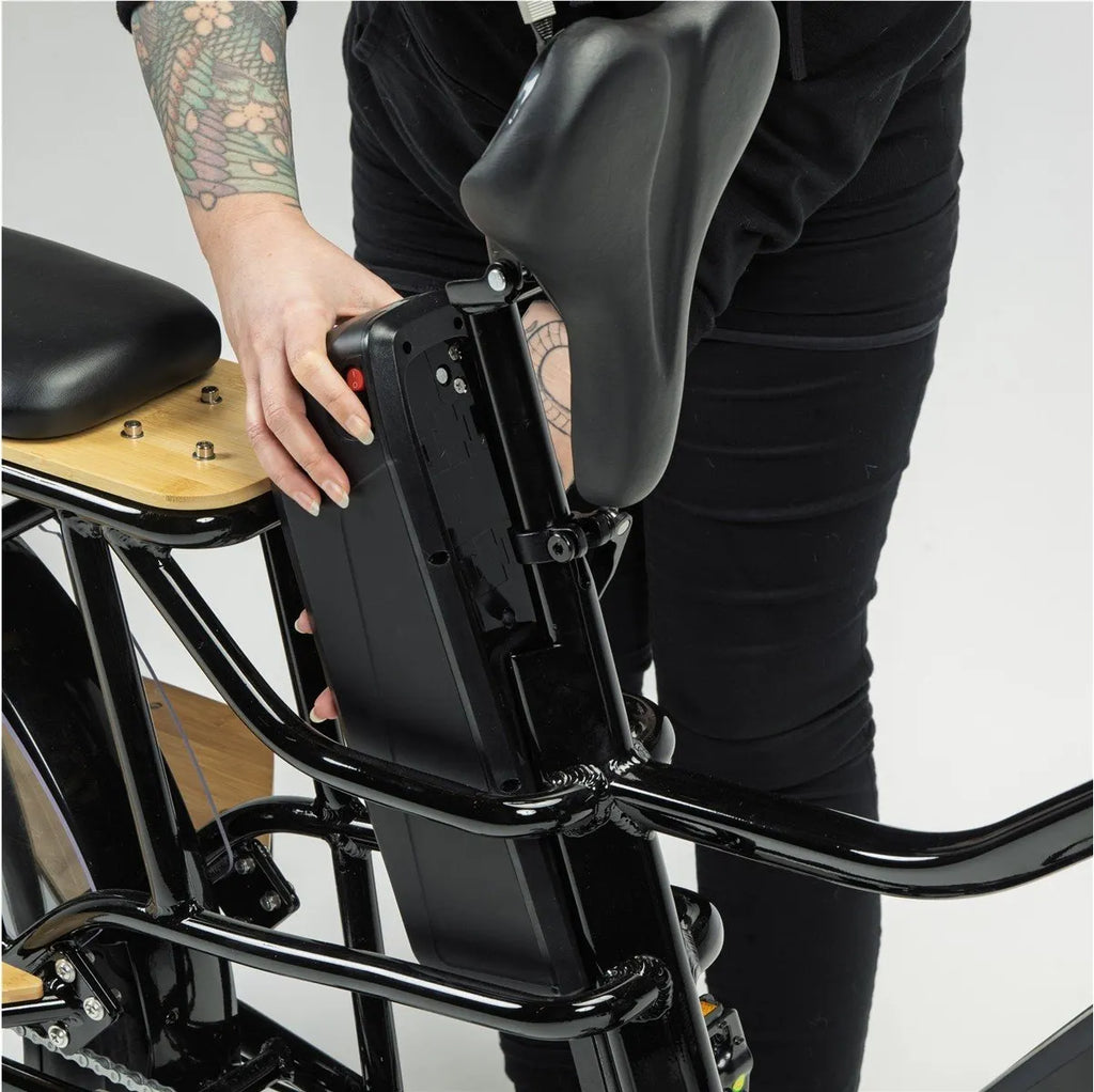 Lastcykel el Cargobike Longtail Varia Svart