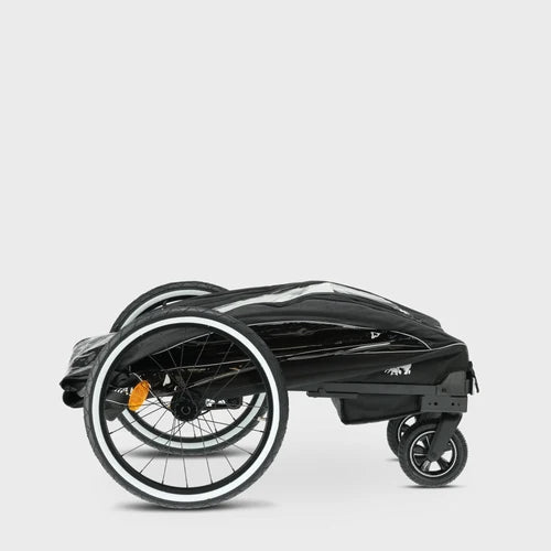 Lyxig cykelvagn, 3-i-1 barnvagn och joggingvagn – Svartkrämvit