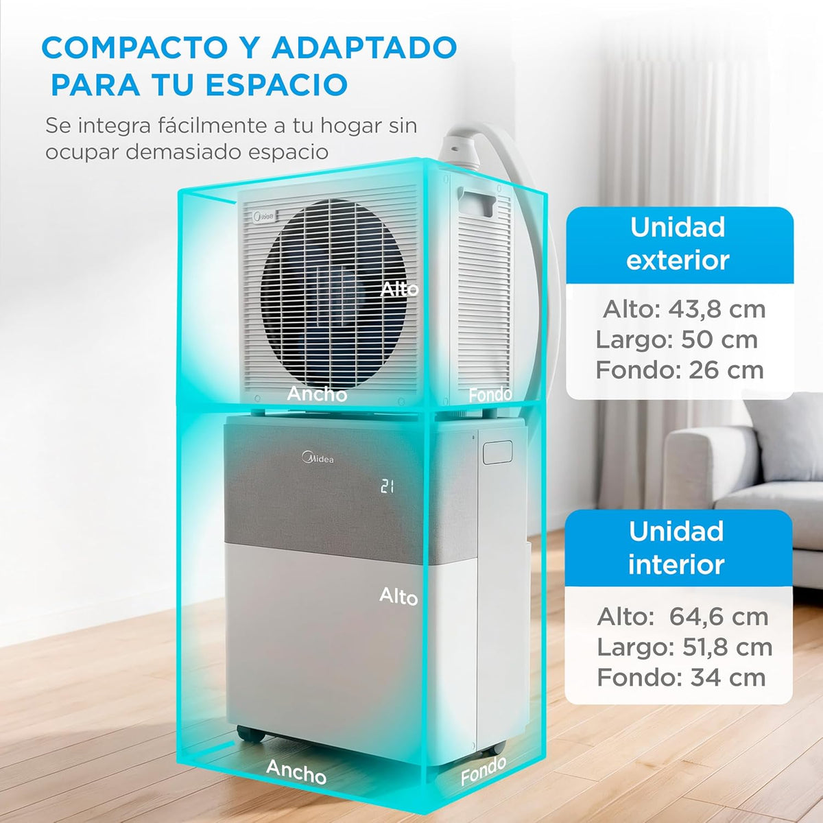 Midea Portasplit Portable Air Conditioner 4 in 1  3000 Fridges