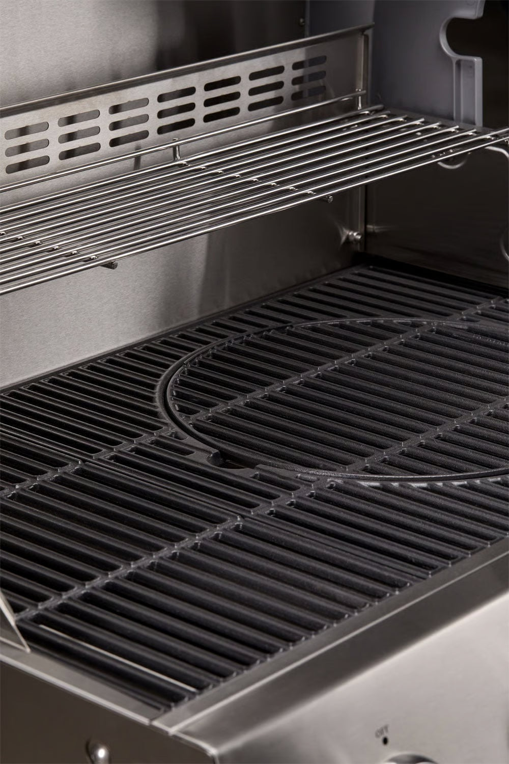 Módulo con barbacoa de gas con 4 quemadores para cocina modular de exterior en acero Rivana