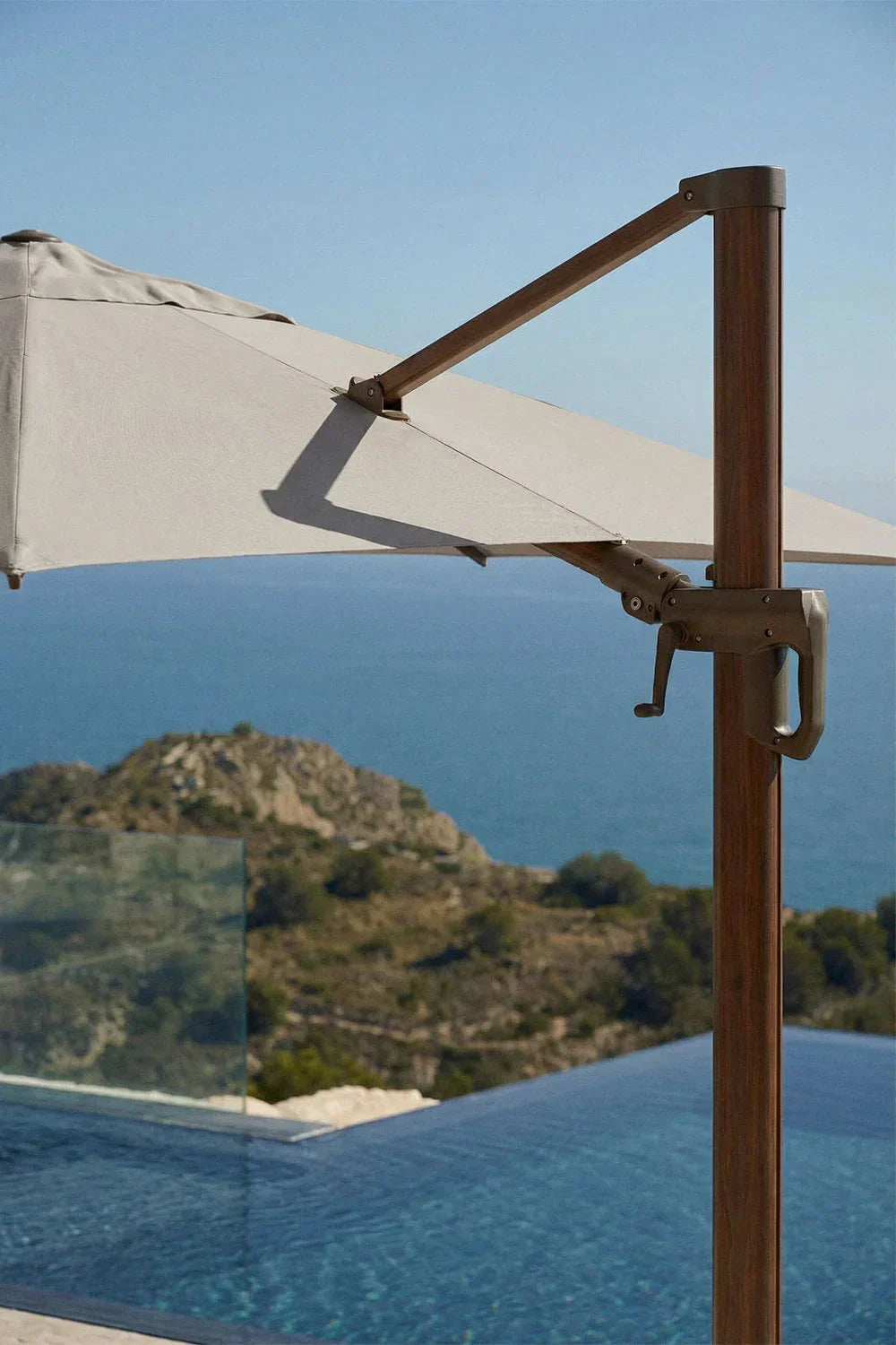 Parasol 290 cm en tela y aluminio Cannes