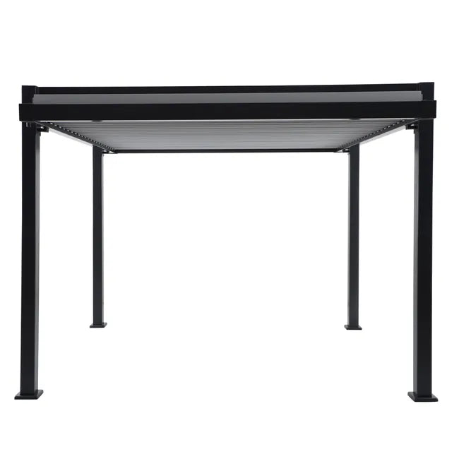 Pérgola bioclimática de aluminio NATERIAL Odyssea gris y lama gris claro de 320 x 358.5 x 247 cm manual