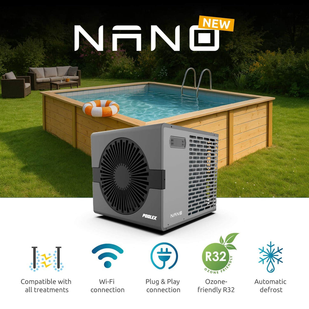 Poolex Nano 2025 WiFi- Bomba de calor On Off para piscina sobre suelo