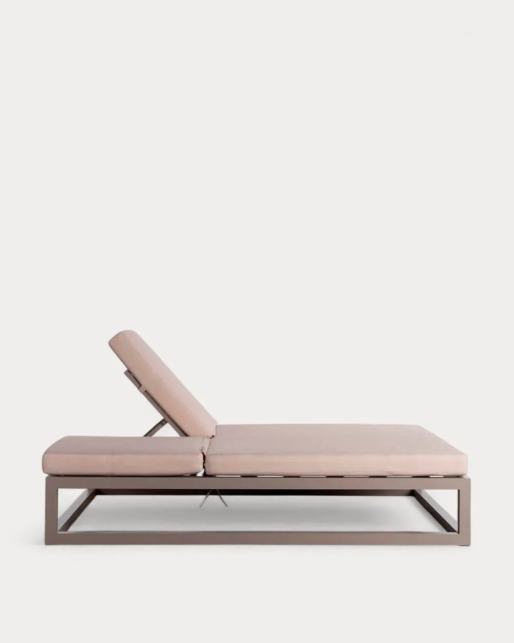 Set de Tumbona Doble Reclinable Kewin y 2 Mesas Auxiliares de Aluminio (40x40 cm) Kreta Colours