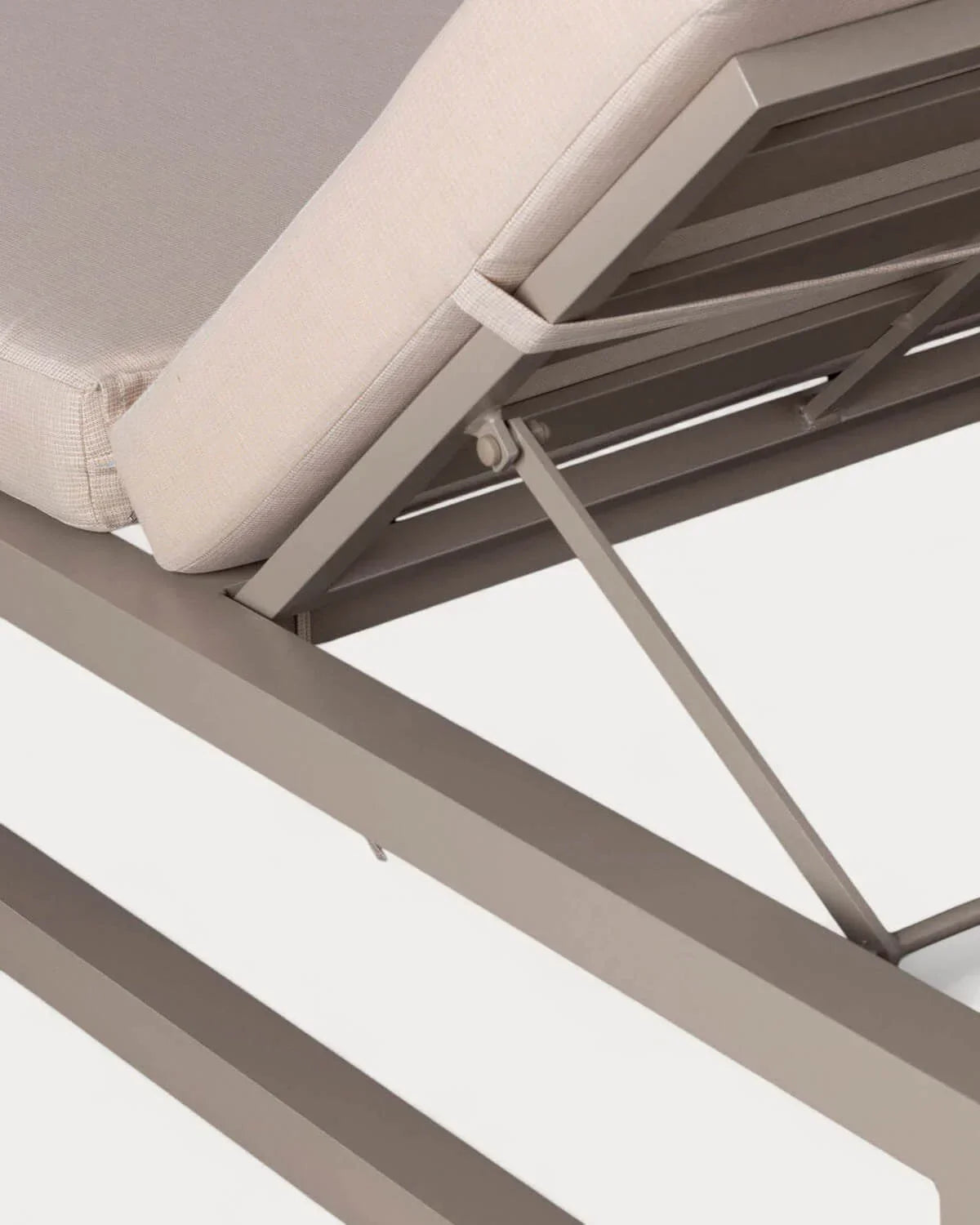 Set de Tumbona Doble Reclinable Kewin y 2 Mesas Auxiliares de Aluminio (40x40 cm) Kreta Colours