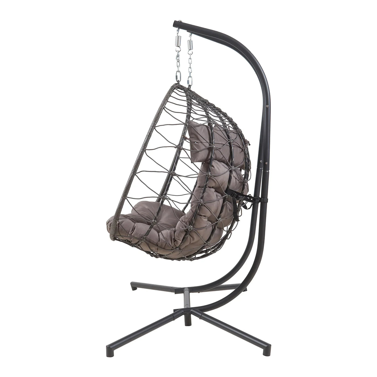 Sillón colgante doble Skense con estructura 198x156x98 cm Gris