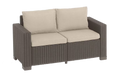 Sofá de 2 plazas de exterior California 141x68x71.5 cm - Capuchino.