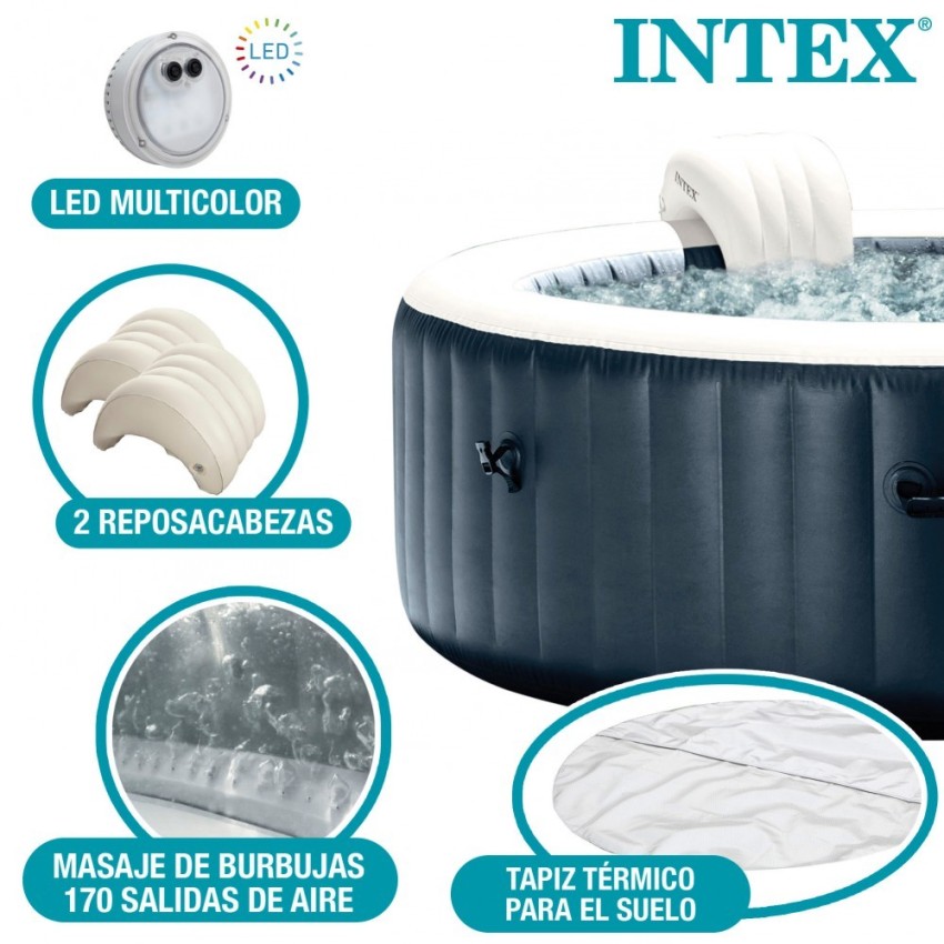 Spa hinchable INTEX burbujas 6 personas 1.098 litros