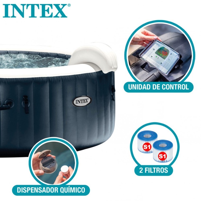 Spa hinchable INTEX burbujas 6 personas 1.098 litros