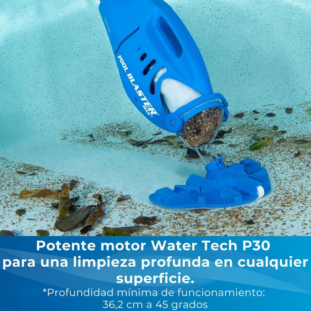 Water Tech POOL BLASTER Max Li Pool Vacuum, Cordless Pool Vacuum with P30 Motor, Handheld Vacuum for Pools and Spas