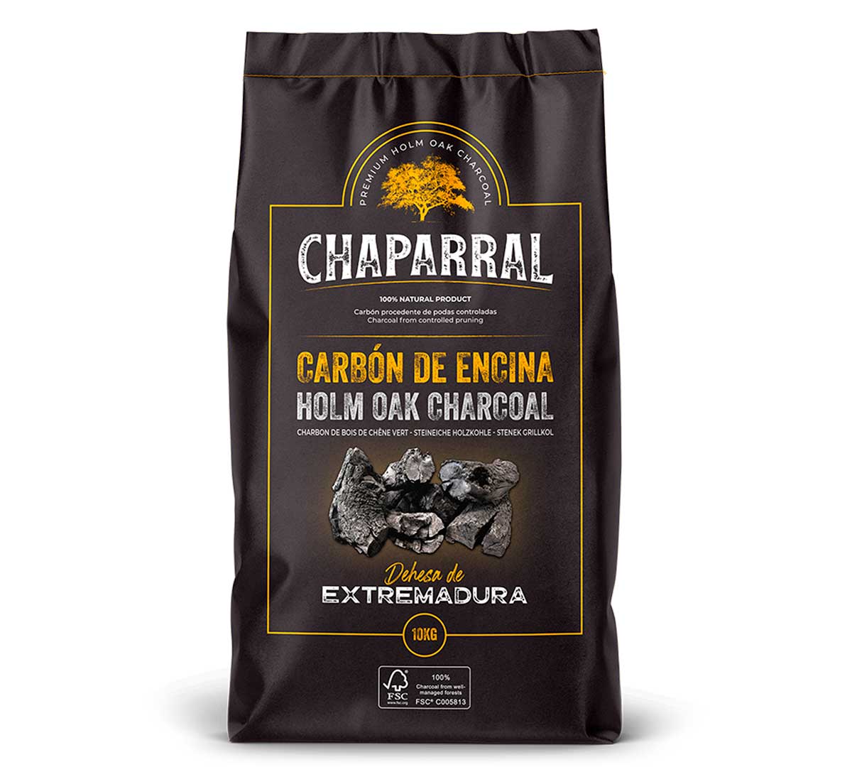 Carbón de Encina Chaparral – 10 kg
